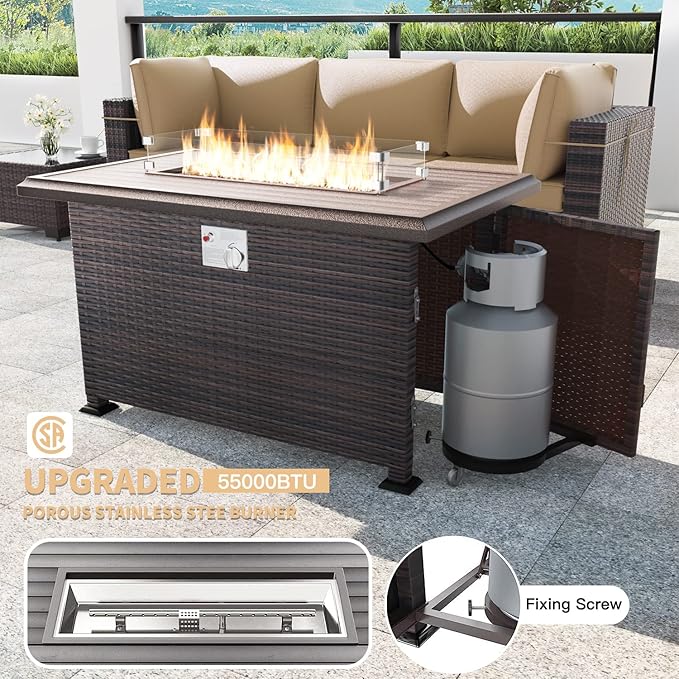 Kullavik 8 Pieces Outdoor Patio Furniture Set - Image 3