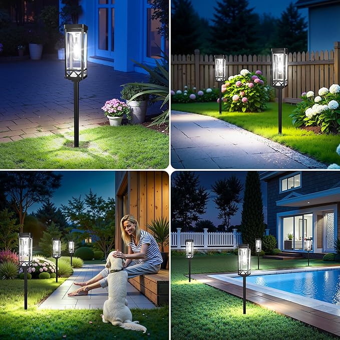 KOOPER Taller Solar Pathway Lights Outdoor, 8 Pack Upgraded Brighter Solar - Image 2