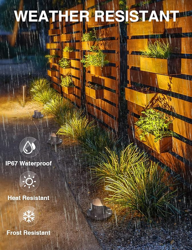 SUNVIE 12W Low Voltage Landscape Lighting Waterproof Outdoor In-Ground Lights - Image 4