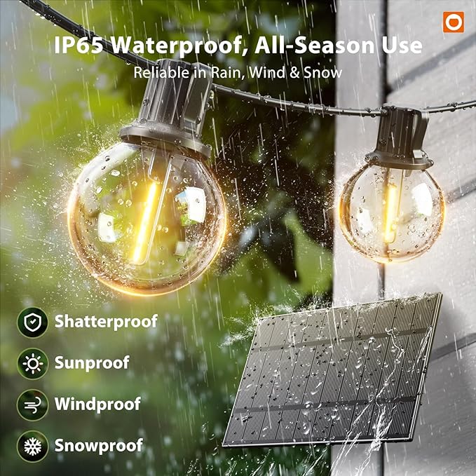 addlon 100FT Solar String Lights Outdoor - Image 4