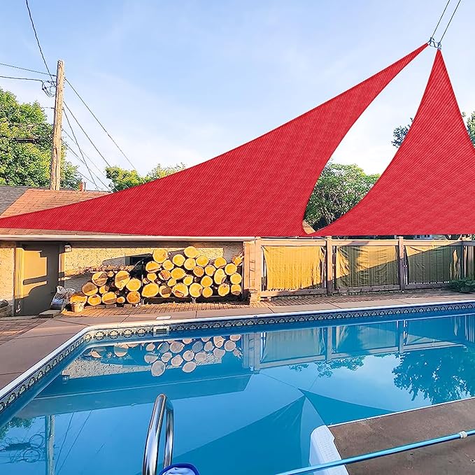 E&K Sunrise 11' x 11' x 11' Sun Shade Sail Triangle Canopy Shade Cover UV Block by EKSUNRISEINC