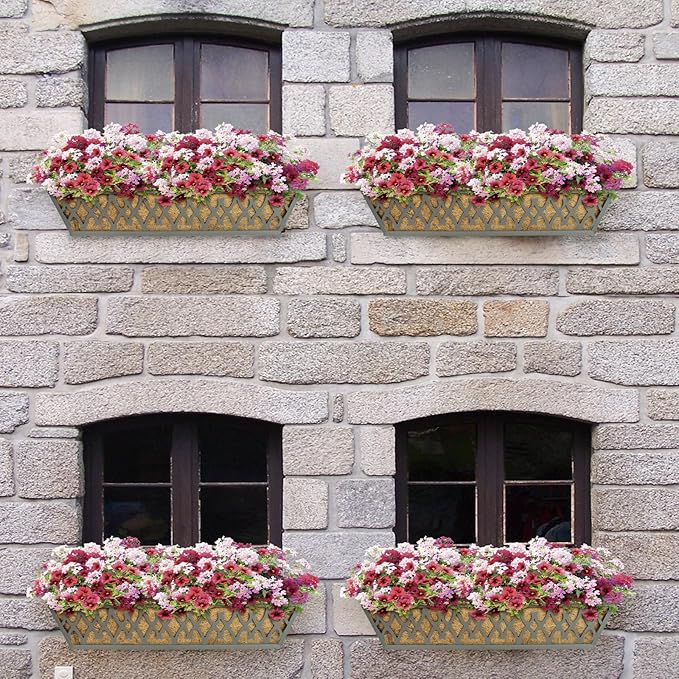 6 Pack 24 Inch Window Boxes Planters Railing Planter Box - Image 6