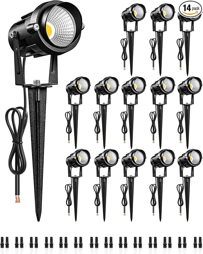 6W 700LM Low Voltage Landscape Lighting, 12V AC/DC 3000K Warm White LED Low by Wilawels