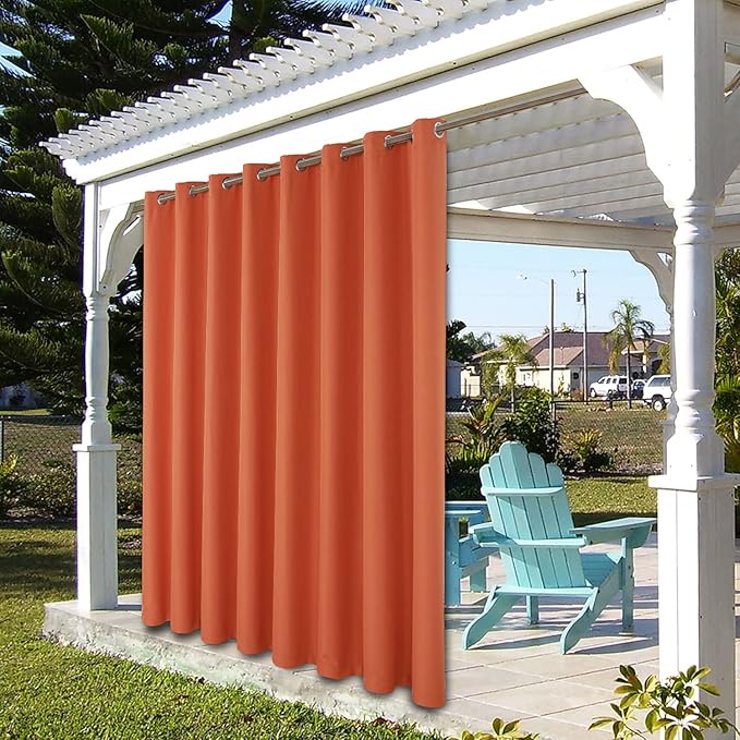 BONZER Outdoor Curtains for Patio Waterproof Thick Privacy Wide Grommet Light - Image 7
