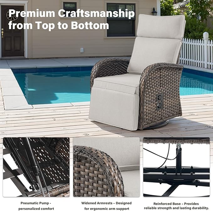 Belord 5 Piece Wicker Patio Furniture Set - Image 5
