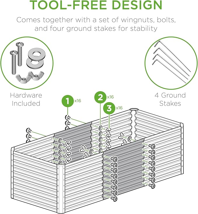 Best Choice Products 4x2x2ft Outdoor Metal Raised Garden Bed, Deep Root Planter - Image 4
