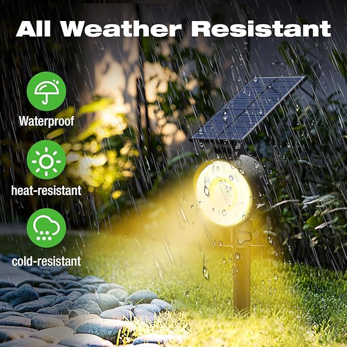 nipify 1 Pack Solar Spot Lights Outdoor Waterproof - Image 2