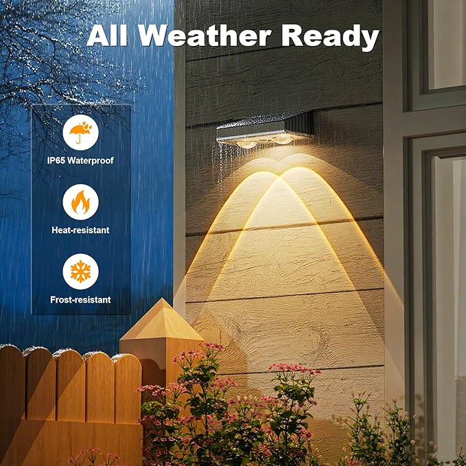 NIORSUN Solar Fence Lights, 16 Pack Deck Light, Led Lights Warm White Outdoor - Image 5