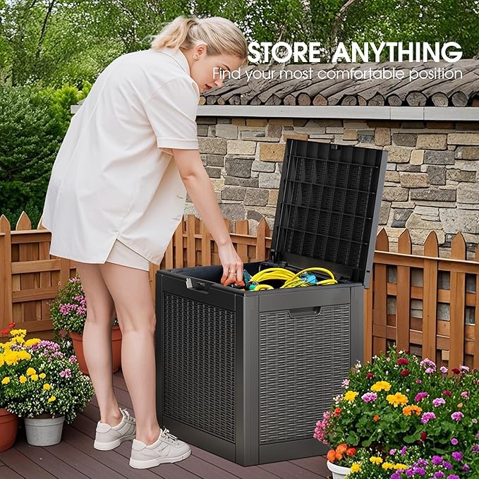 Outdoor Storage Box, Resin Deck Boxes Indoor and outdoor, Waterproof Storage - Image 6