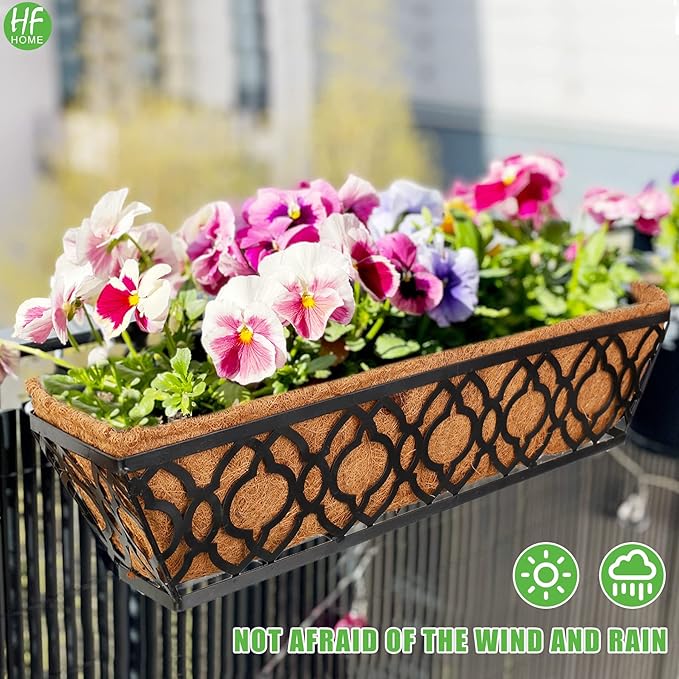 HFHOME 2Pcs 24" Trough Coco Fiber Replacement Liner, Natural 24 in Window Deck - Image 6