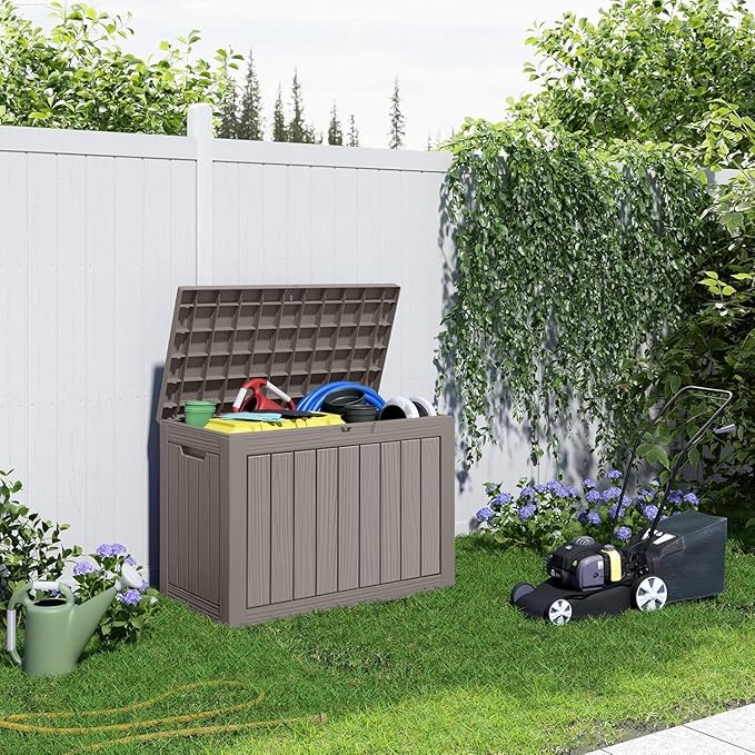 46 Gallon Outdoor Deck Box, Lockable Waterproof Outdoor Storage Boxes - Image 6