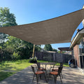 SUNLAX Sun Shade Sail 12' x 16' Brown Rectangle Canopy Sail Shade Cover UV by SUNLAX