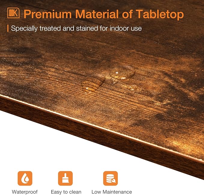 ODK 54 Inch Bar Table, Bar Height Pub Table, Counter Height Bar Table, - Image 5