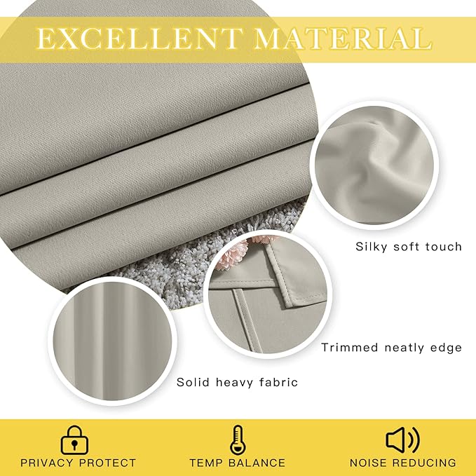 NICETOWN Natural Blackout Curtains - Image 3