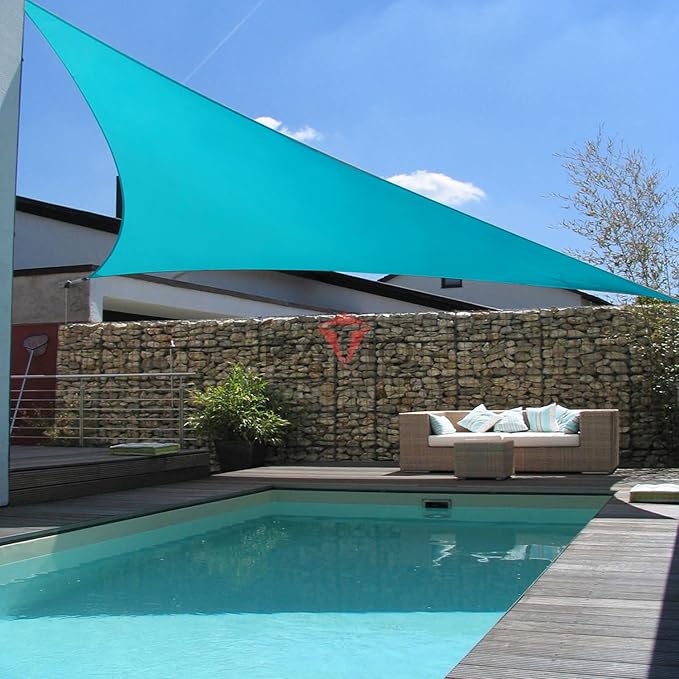 Patio Paradise 10' x 10' x 10' Sun Shade Sail Triangle Canopy Shade Cloth - Image 5