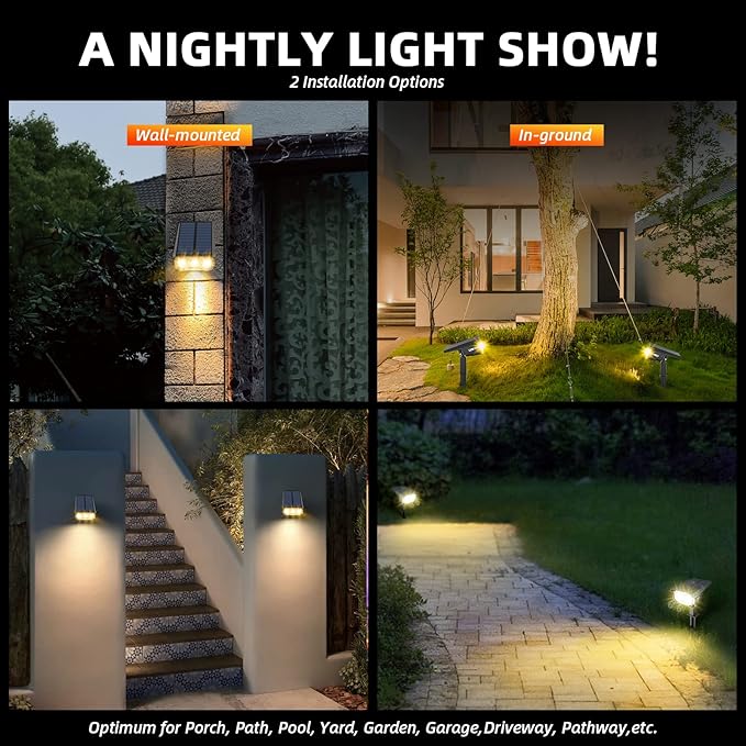 Solar Spot Lights Outdoor Landscape Lights, 40 LEDs Solar Landscape Spotlights - Image 3