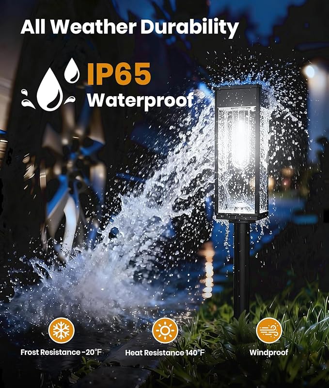 Solar Pathway Lights Outdoor, 6 Pack Bright Solar Lights Outdoor, Auto On/Off - Image 6
