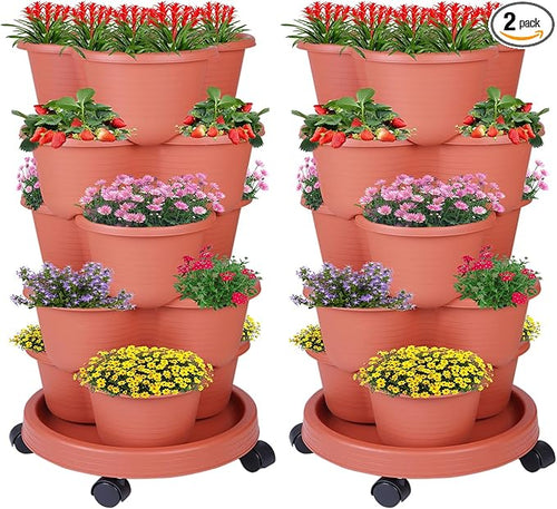 5-Tier Vertical Garden Tower Stackable Planter by Pinky+Family