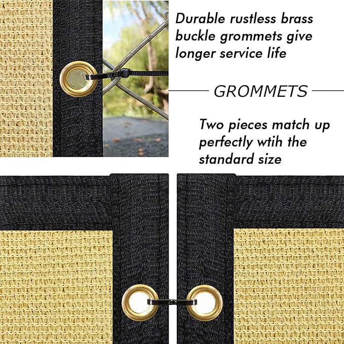UPGRADE Privacy Fence Screen 4'x16' Sand Outdoor 90% Visibility Blockage 170 - Image 4