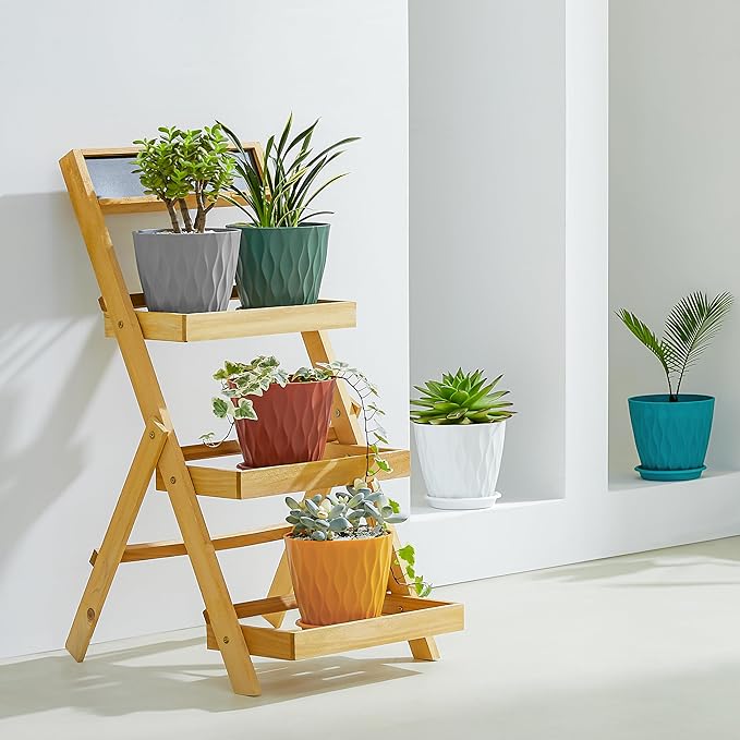 FaithLand 6-Pack 6-Inch Plastic Plant Pots - Image 5