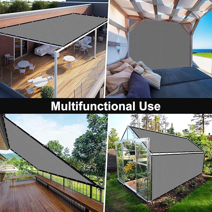 Artpuch 90% Sun Shade Cloth, 8 x 10 FT Pergola Shade Cover Canopy - Image 8