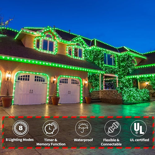 50ft LED Rope Lights Outdoor, 360 LED Connectable and Flexible Tube Lights - Image 2