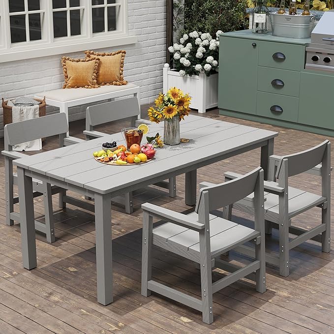 5-Piece HIPS Patio Dining Set for 4 Person Outdoor Dining Sets - Image 3