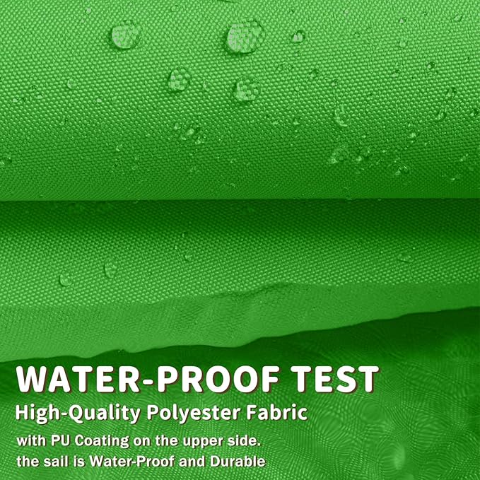 LOVE STORY Right Triangle 8'x15'x17' Waterproof Sun Shade Sail Canopy UV Block - Image 7