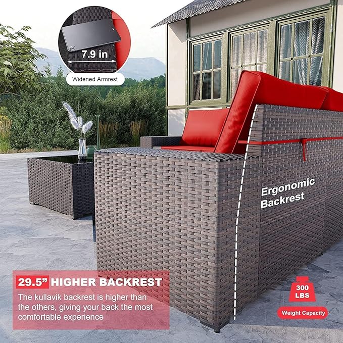 Kullavik 13PCS Outdoor Patio Furniture Set - Image 3