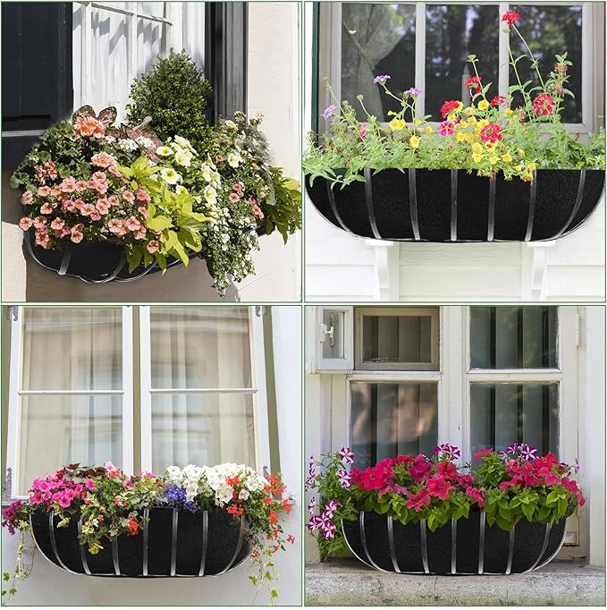 3PCS 24 Inch Planter Basket Liners Fabric Window Box Liners Felt Trough Planter - Image 6