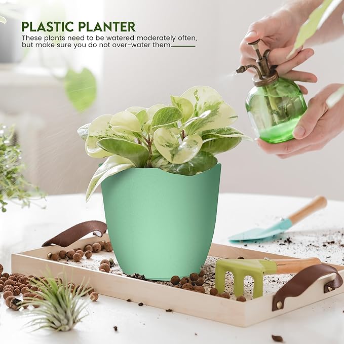 Utopia Home - Plant Pots Indoor - 7/6.6/6/5.3/4.8 Inches Home Decor Flower Pots - Image 3