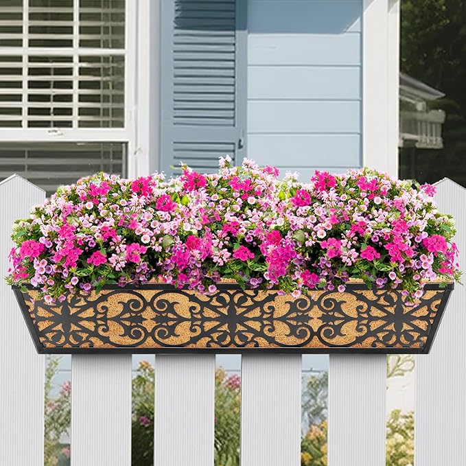 6 Pack 30 Inch Window Boxes Planters Railing Planter Box - Image 7
