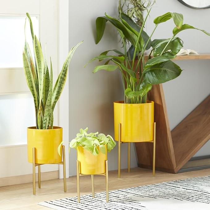 Deco 79 Metal Indoor Outdoor Planter Large Planter Pot - Image 2