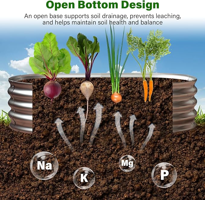 TATAANTY Galvanized Raised Garden Bed Kit, Rust-Resistant Planter Garden Boxes - Image 5