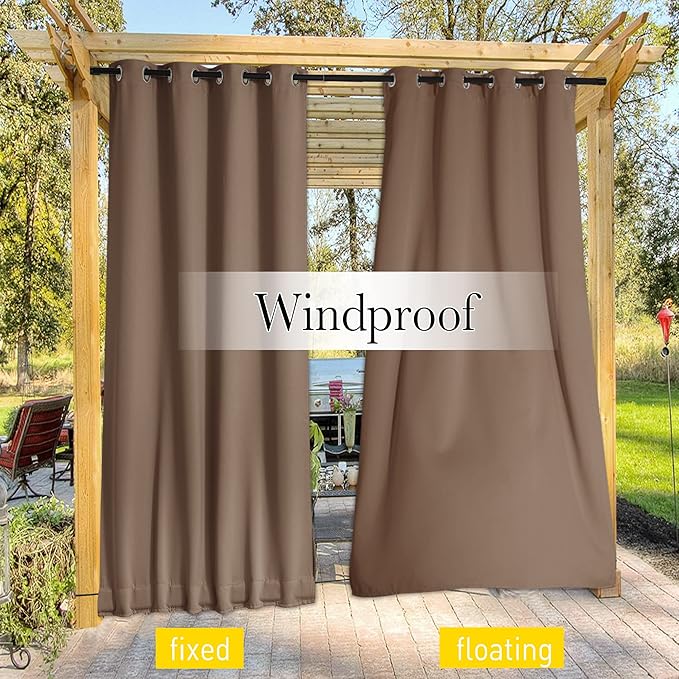 NICETOWN 2 Panels Outdoor Curtains - Image 3
