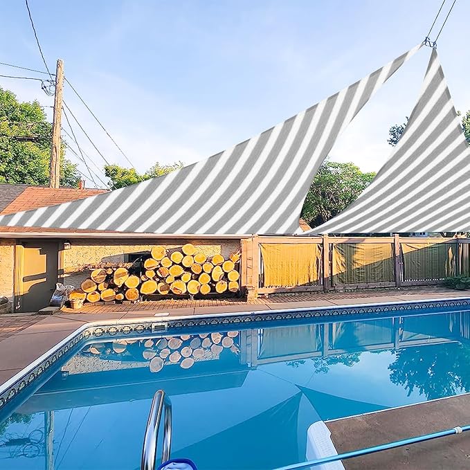 E&K Sunrise 28' x 28' x 28' Sun Shade Sail Triangle Canopy Shade Cover UV Block by EKSUNRISEINC