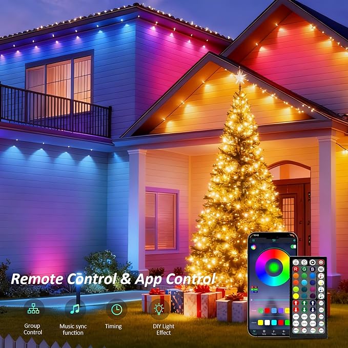 RGB Permanent Outdoor Lights, 50FT LED Eaves Lights - Image 5