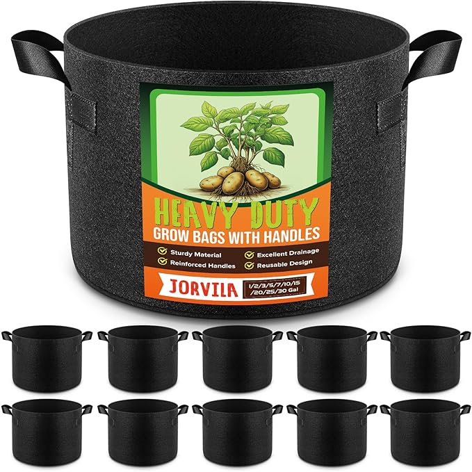 10 Pack 20 Gallon Grow Bags, Thickened Nonwoven Fabric Planter Pots by Unknown