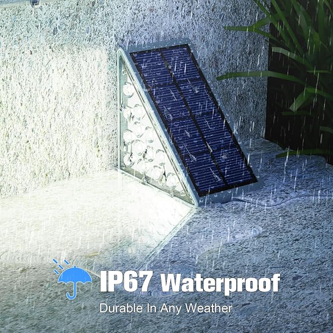 VOLISUN Solar Stair Lights 16 Pack, Solar Step Lights Waterproof IP67, Outdoor - Image 4