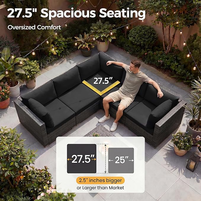 NICESOUL 7 Piece Outdoor Furniture Set - Image 6
