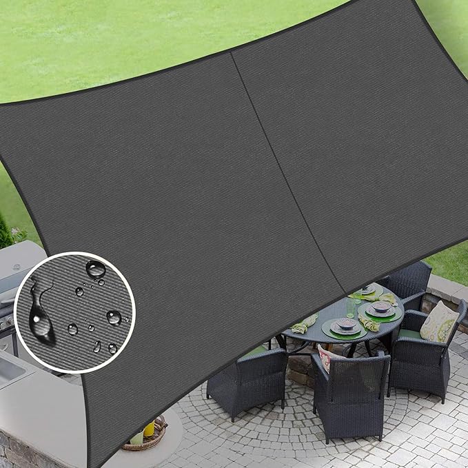 LOVE STORY Rectangle 8'x9' Waterproof Sun Shade Sail Canopy UV Block by LOVESTORY