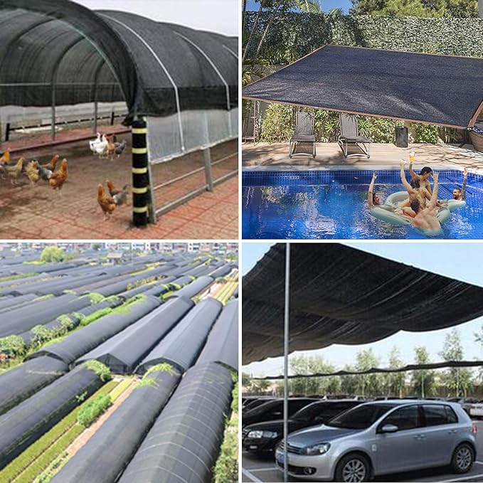 QLOFEI 20x30 FT Shade Cloth for Garden, 80-90% Sunblock Shade Neting Cover - Image 6