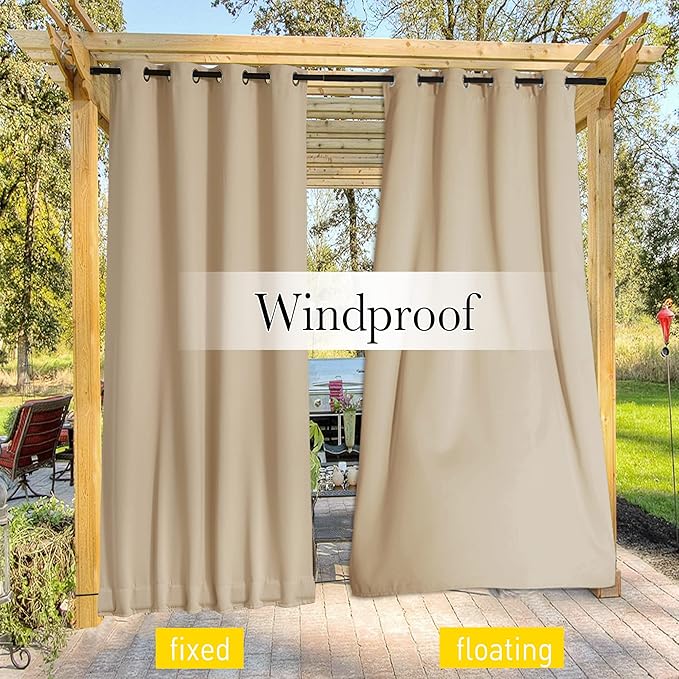 NICETOWN 2 Panels Outdoor Curtains - Image 7