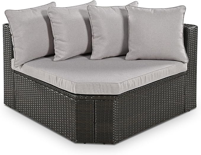Merax 7-Piece Outdoor Wicker Sectional Sofa Set, Modular Rattan Conversation Set - Image 8