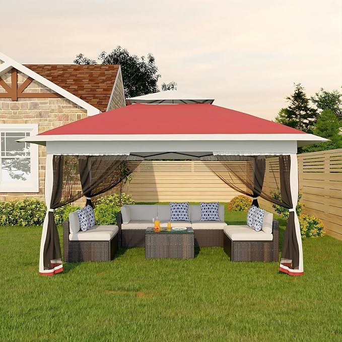 Canopy Tent 13x13 ft, Pop Up Gazebo One-Push Setup by GarveeLife
