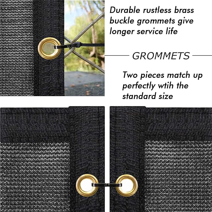 UPGRADE Privacy Fence Screen 5'x48' Black Outdoor 90% Visibility Blockage 170 - Image 3