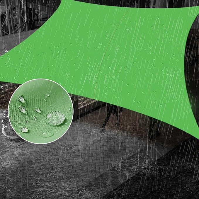 SUNNY GUARD Waterproof Sun Shade Sail 4' x 8' Lemon Green Rectangle UV Block by SUNNYGUARD