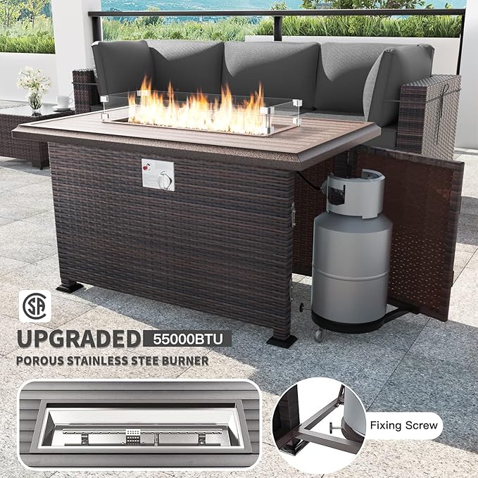 Kullavik 10 Pieces Outdoor Patio Furniture Set - Image 3