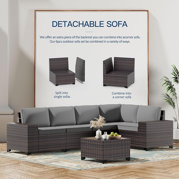 Kullavik 7 Pieces Outdoor Patio Furniture Set - Image 4