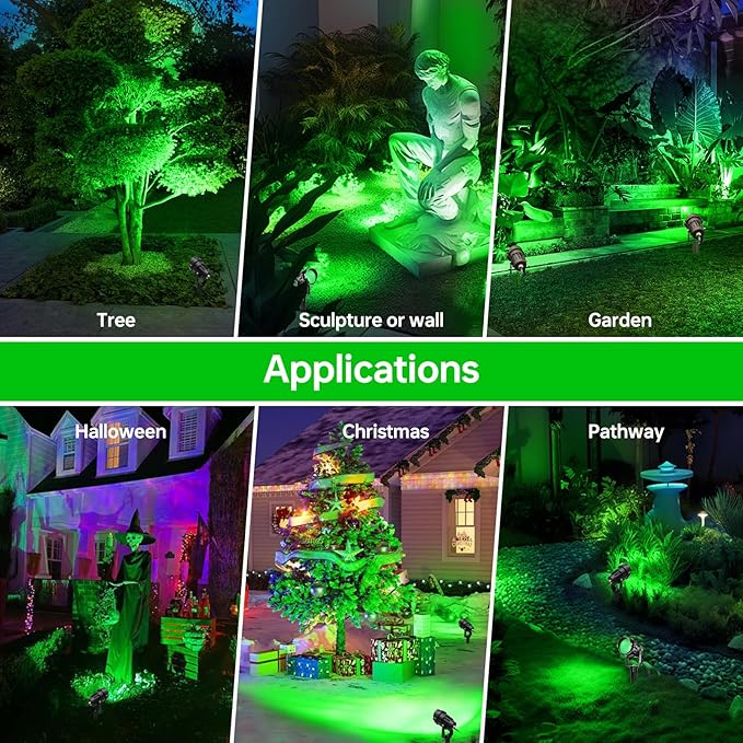 Green Outdoor LED Spot Lights for Yard & Garden – 12W Landscape Lighting - Image 6